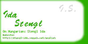 ida stengl business card